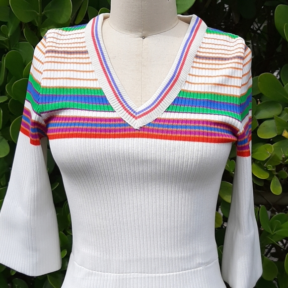 Vintage knit striped dress - Picture 2 of 4
